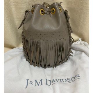 ジェイアンドエムデヴィッドソン(J&M DAVIDSON)の美品★J&M DAVIDSON グレー×ゴールド カーニバル(ショルダーバッグ)