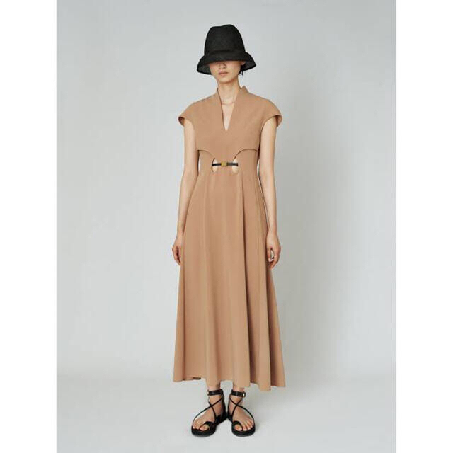 mame - Mame Flared Hole Dress with Leather Beltの通販 by