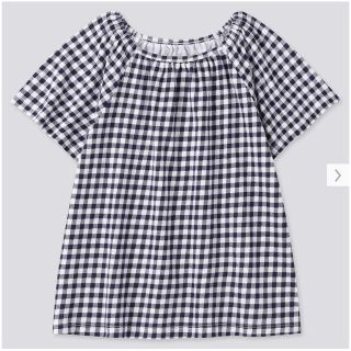 ユニクロ(UNIQLO)のユニクロ　トップス　Tシャツ　100 ギンガムチェック(Tシャツ/カットソー)