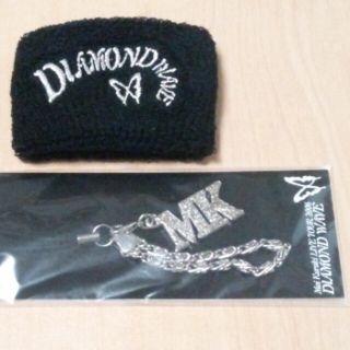 ギザ(GIZA)の倉木麻衣DIAMOND WAVE携帯ストラップMK付キーホルダー&黒リストバンド(ミュージシャン)