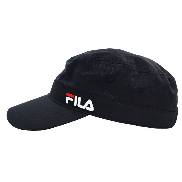 FILA(フィラ)のFILA フィラ ワークキャップ ロゴ コットン洗濯機洗い可能 ★ブラック新品 メンズの帽子(キャップ)の商品写真