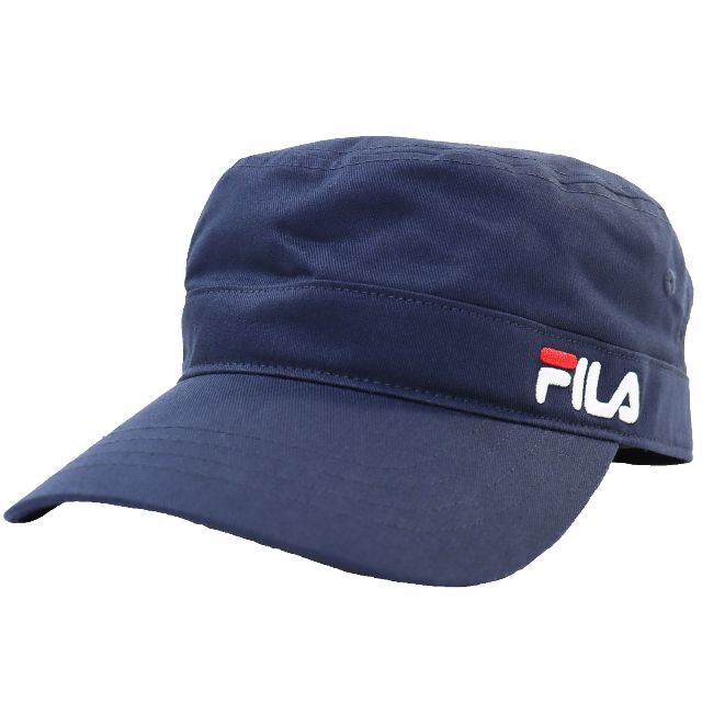 FILA フィラ ワークキャップ ロゴ コットン洗濯機洗い可能 ☆ネイビー新品 FILA フィラ キャップ ネイビー