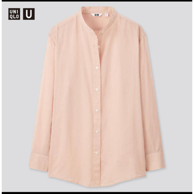 UNIQLO(ユニクロ)のユニクロ＊シアーバンドカラーシャツ　XS レディースのトップス(シャツ/ブラウス(長袖/七分))の商品写真