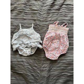 ベビーギャップ(babyGAP)のキャミソールロンパース　フリルロンパース　星柄ロンパース(ロンパース)