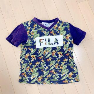 フィラ(FILA)のFILA  ボタニカル柄  ネイビーTシャツ   130(Tシャツ/カットソー)