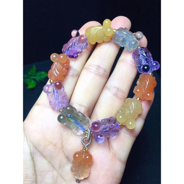 ⭐︎【天然】各種水晶 ブレスレット 31.7g-