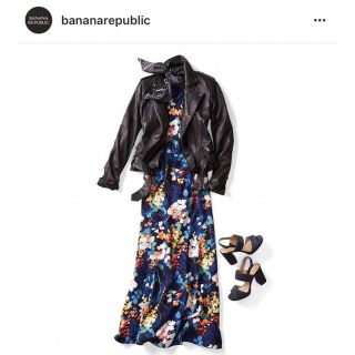 バナナリパブリック(Banana Republic)のBanana Republic バナナリパブリック フローラル　ワンピース(ロングワンピース/マキシワンピース)