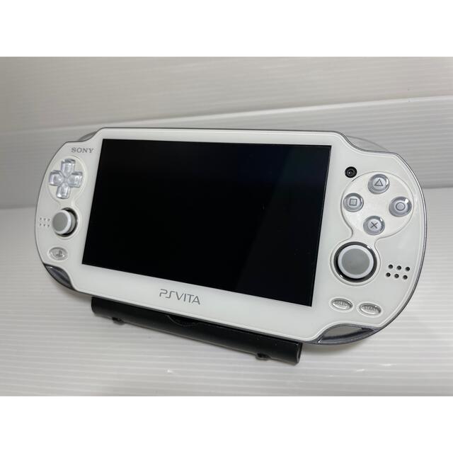 PlayStation Vita(プレイステーションヴィータ)の【液晶美品】PlayStation Vita PCH-1000 ホワイト エンタメ/ホビーのゲームソフト/ゲーム機本体(携帯用ゲーム機本体)の商品写真