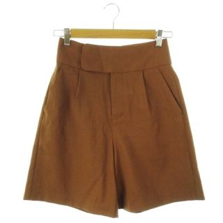 アーバンリサーチ(URBAN RESEARCH)のアーバンリサーチ パンツ ショート ハイウエスト ストレッチ 麻混 36 茶(ショートパンツ)