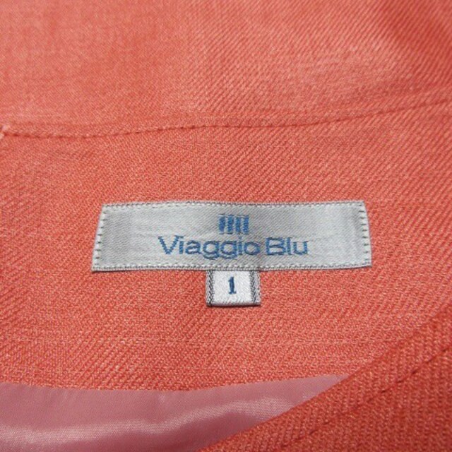 VIAGGIO BLU(ビアッジョブルー)のビアッジョブルー スカート タイト ひざ丈 タック 光沢感 プリペラ 1 ピンク レディースのスカート(ひざ丈スカート)の商品写真
