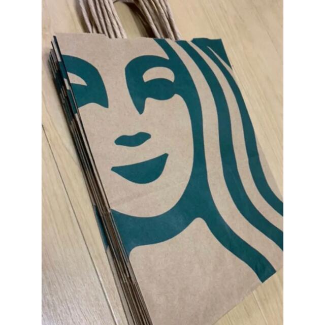 Starbucks Coffee(スターバックスコーヒー)の6/25〆◎スタバ紙袋まとめ売り大量プレゼント包装ロゴおしゃれ可愛いカフェ6枚5 レディースのバッグ(ショップ袋)の商品写真