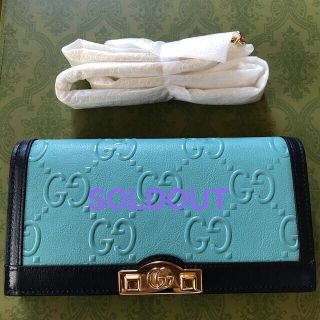 グッチ(Gucci)のGUCCIオンライン限定チェーン付きウォレット新品ウィメンズ財布グッチ GG柄(財布)