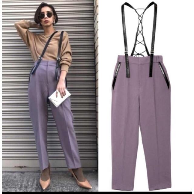 LEATHER SUSPENDER PANTS