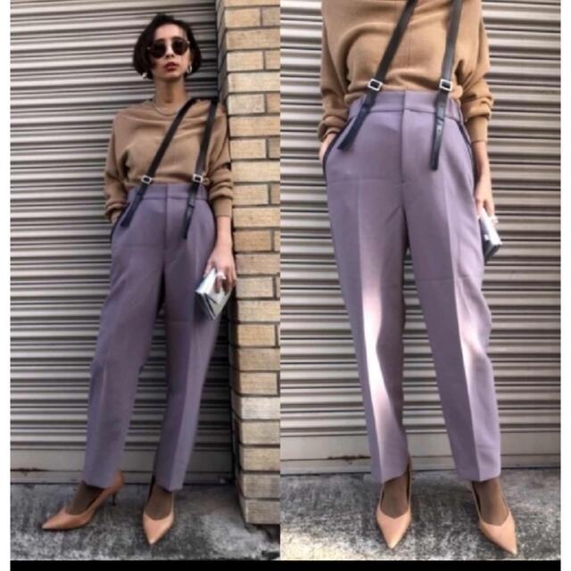 Ameri VINTAGE(アメリヴィンテージ)のLEATHER SUSPENDER PANTS レディースのパンツ(サロペット/オーバーオール)の商品写真