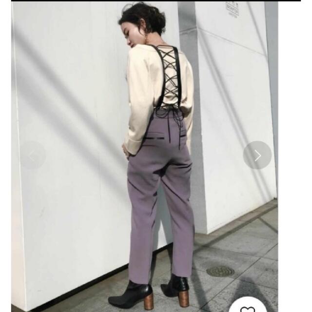 Ameri VINTAGE(アメリヴィンテージ)のLEATHER SUSPENDER PANTS レディースのパンツ(サロペット/オーバーオール)の商品写真