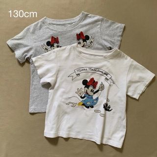 ユニクロ(UNIQLO)のUNIQLO ミニーちゃん Tシャツ 2枚セット 130cm(Tシャツ/カットソー)