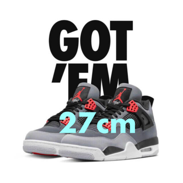 Nike Air Jordan 4 Retro Infrared 23 27cm