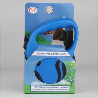 3M犬用省力伸縮リード 巻き取り式ドッグリード ハーネス リード ペット用品(リード/首輪)