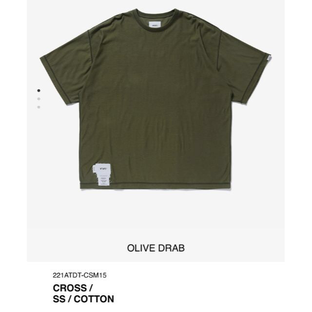 22SS WTAPS CROSS SS COTTON OLIVE DRAB | rgbplasticos.com.br