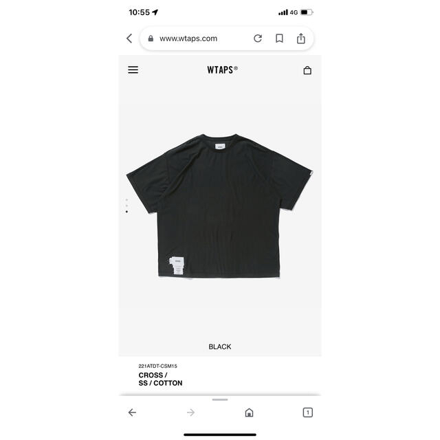 L】WTAPS CROSS SS COTTON ダブルタップス 半袖Tシャツ