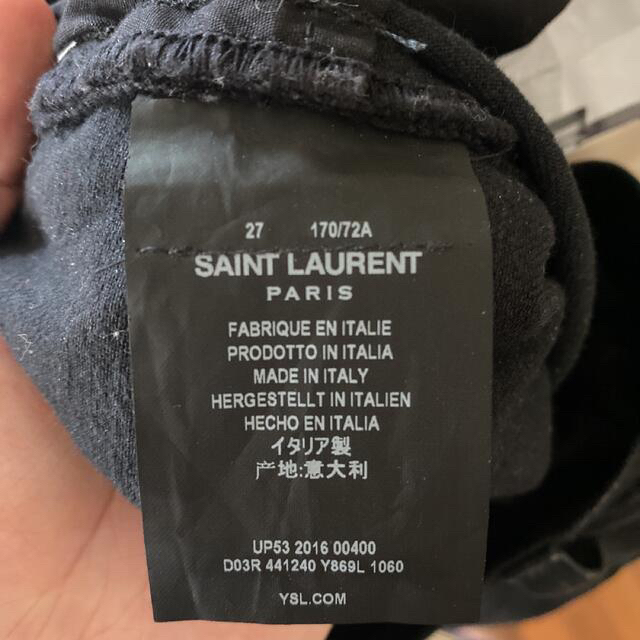 Saint Laurent(サンローラン)のsaint laurent paris スキニーデニム　ダメージデニム　エディ期 メンズのパンツ(デニム/ジーンズ)の商品写真