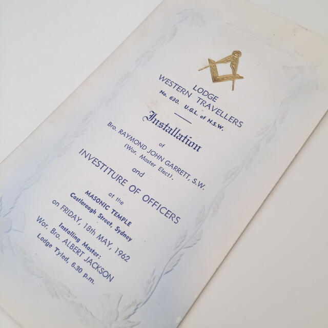 1962年 希少レア フリーメーソン フリーメイソン ロッジ セレモニー 冊子