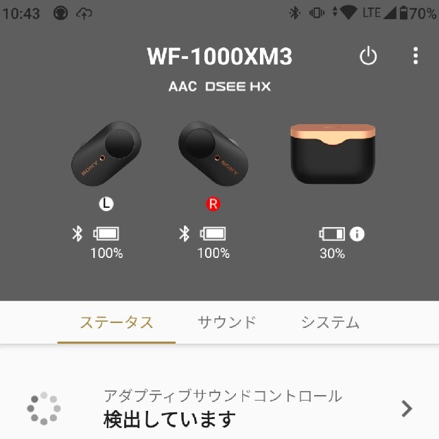 SONY WF-1000XM3　完全ワイヤレスイヤホン スマホ/家電/カメラのオーディオ機器(ヘッドフォン/イヤフォン)の商品写真