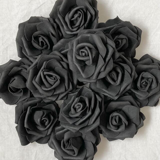 造花　薔薇　ブラック　黒　10個　バラ(その他)