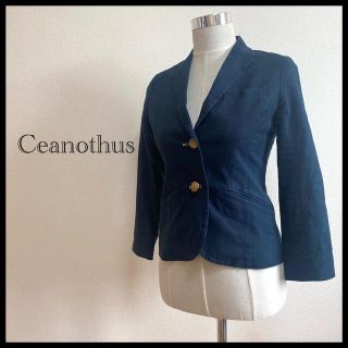 Ceanothus ネイビージャケット　長袖　無地　アウター　レディース　M(テーラードジャケット)