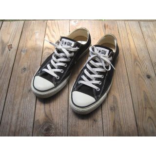 コンバース(CONVERSE)のコンバース　 ローカットスニーカー　キャンバス　ブラック　25.5(スニーカー)