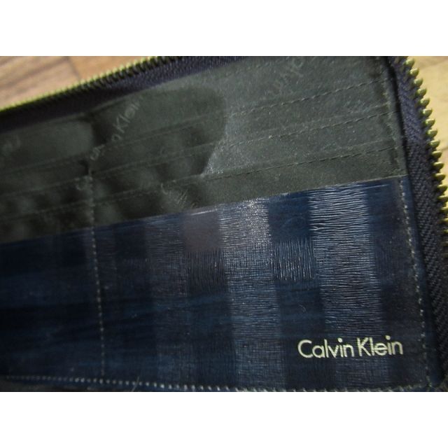 Calvin Klein(カルバンクライン)のG② カルバンクライン PVC ラウンド ジップ ファスナー 長財布 青 ブルー メンズのファッション小物(長財布)の商品写真