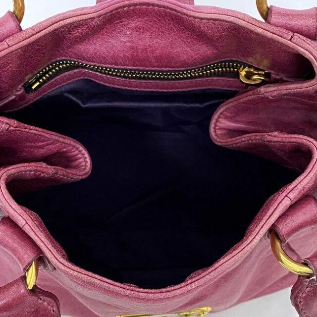 miumiu(ミュウミュウ)のミュウミュウ 2way バッグ ピンク サイドリボン レディースのバッグ(ショルダーバッグ)の商品写真