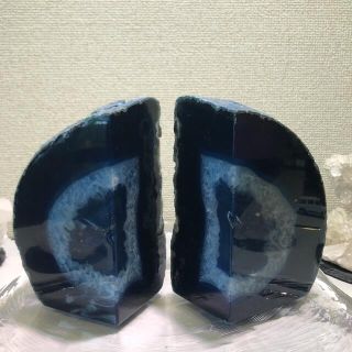 極上品 メノウ ブックエンド セット 瑪瑙 めのう 水晶の通販 by