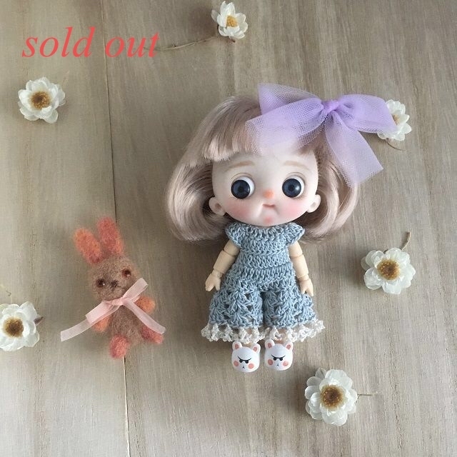 sold out   ymy幼体　服　ロンパース＋オマケ　ブルーグレー