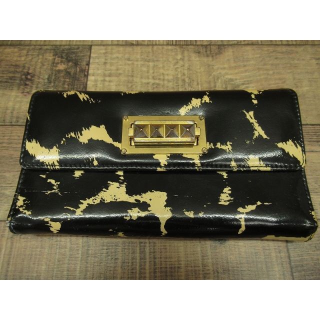 【★新品 】Tory Burch黒エナメル長財布