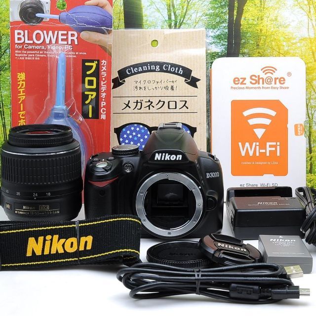 Nikon(ニコン)のNikon D3000♪スマホ転送OK＆色彩鮮やかな一眼レフ☆2913 スマホ/家電/カメラのカメラ(デジタル一眼)の商品写真