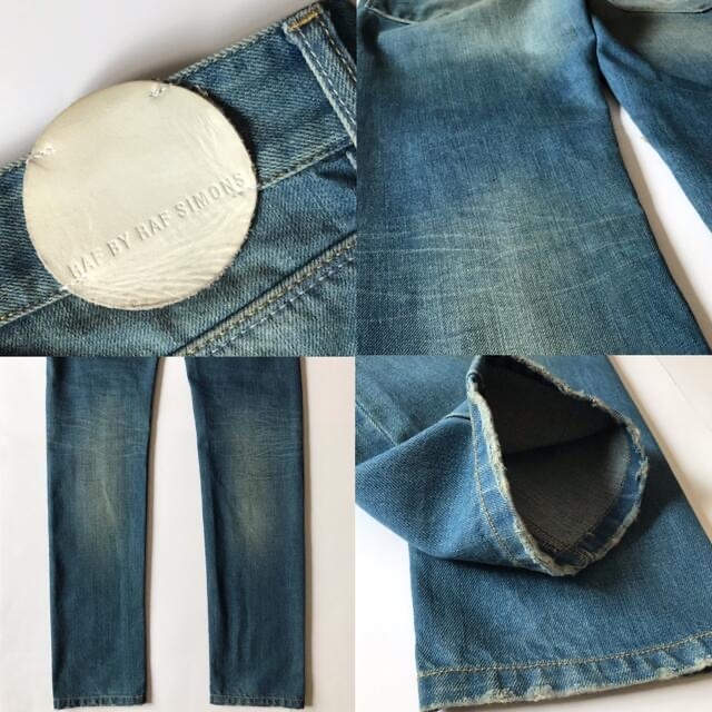 RAF BY RAF SIMONS ラフバイラフシモンズ ダメージスキニーデニム