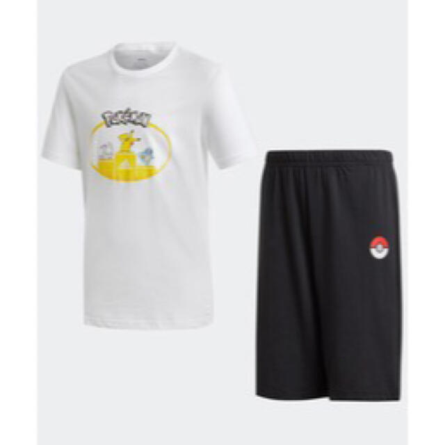 adidas(アディダス)のadidas/アディダスxポケモンの半袖セットアップ･Tシャツ･パンツ･160 キッズ/ベビー/マタニティのキッズ服男の子用(90cm~)(パジャマ)の商品写真