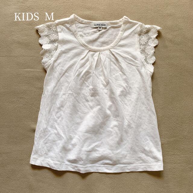 GLOBAL WORK(グローバルワーク)のGLOBAL WORK 袖レース カットソー キッズM 100〜110cm キッズ/ベビー/マタニティのキッズ服女の子用(90cm~)(Tシャツ/カットソー)の商品写真