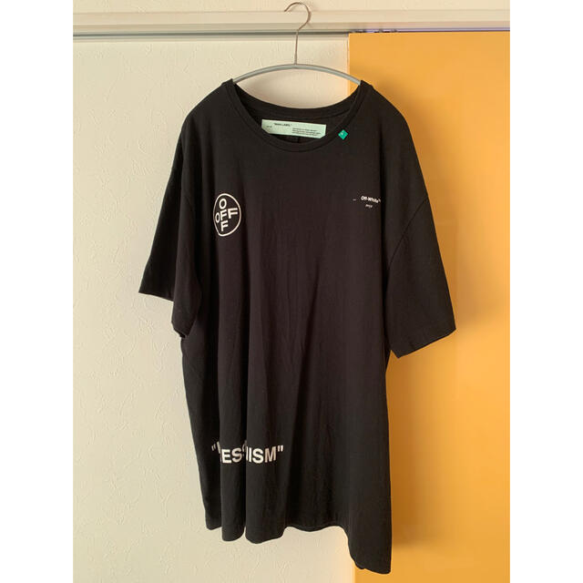 OFF-WHITE STENCILストライプオーバーサイズTシャツ 1