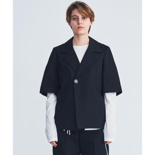 SALE/82%OFF】 MASU HALF SLEEVE COTTON JACKET-BLACK