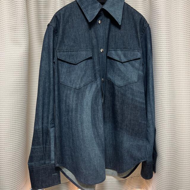 masu marble denim shirt