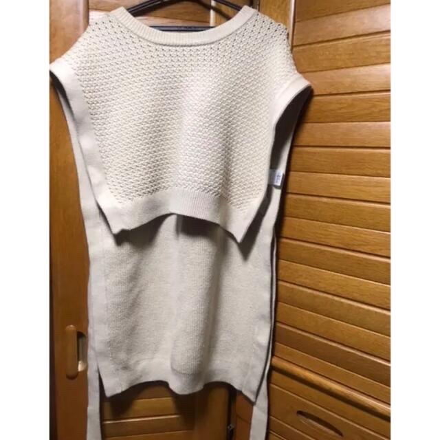 W FACE SIDE RIBBON KNIT VEST