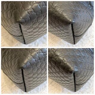 幻の逸品⭐️グッチ マイクロGG シマレザー 2way ショルダーバッグ 黒