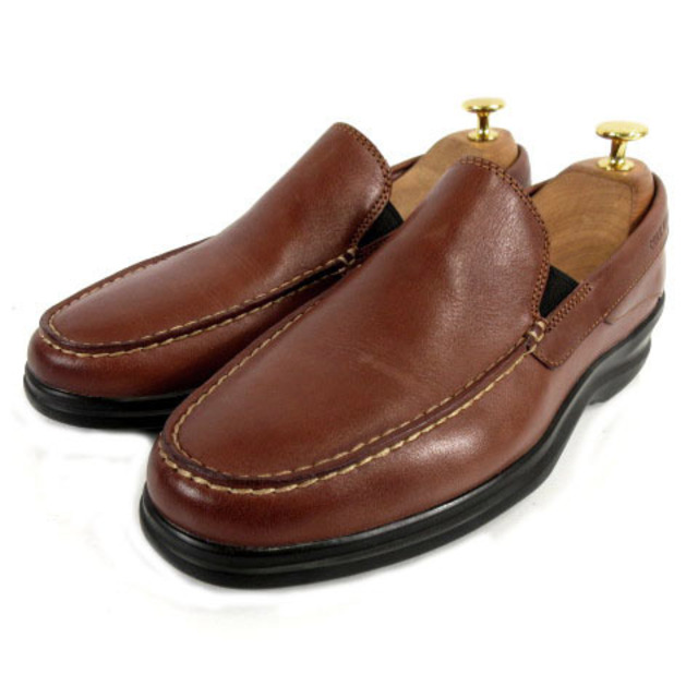 コールハーン COLE HAAN スリッポン レザー ブラウン 茶 7.5M - www