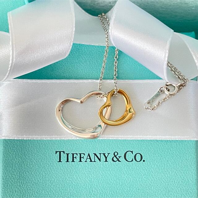 Tiffany & Co. - cherry様⭐︎TiffanyK18YG＆SV925オープンハートネックレス