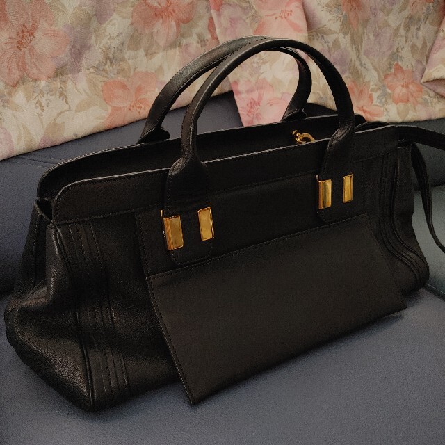 美品】クロエ アリス 2way ショルダーバッグ ハンドバッグ 黒 保存袋