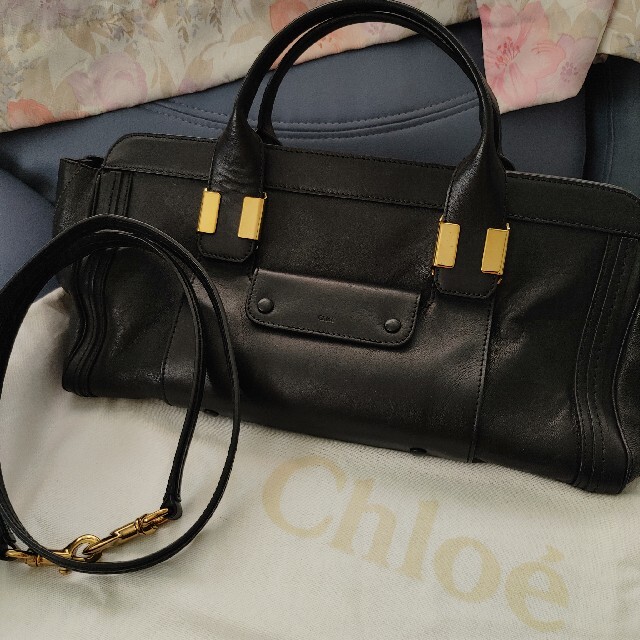 美品】クロエ アリス 2way ショルダーバッグ ハンドバッグ 黒 保存袋
