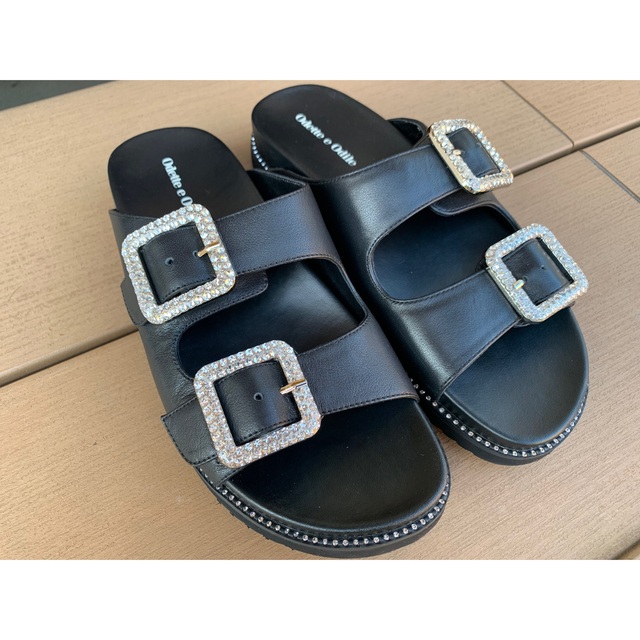 VERY掲載商品 OdetteeOdile ビジューダブルベルトサンダル 6