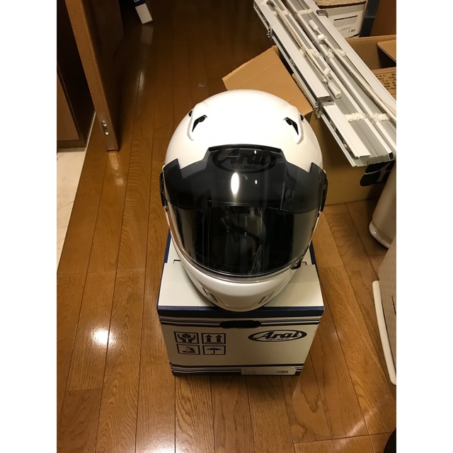 araiアライヘルメット XD XL 61-62 チーク12mm グラスホワイト自動車/バイク